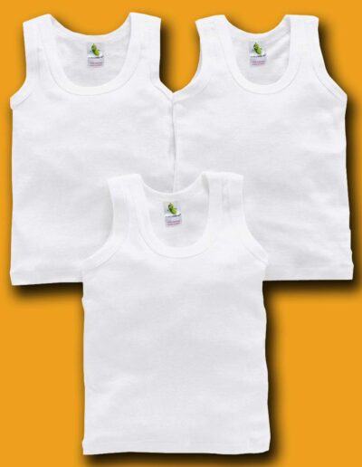 Cucumber Cotton Front Open Vest Tshirt Perfect Summer Wear for Your Baby Pack of 3