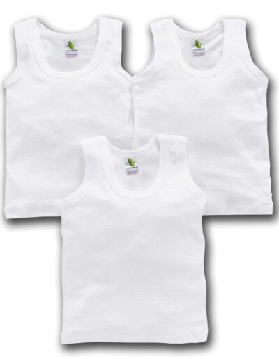 Cucumber Cotton Front Open Vest Tshirt Perfect Summer Wear for Your Baby Pack of 3