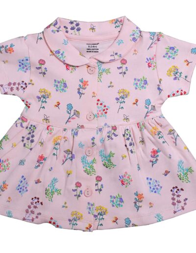 Cucumber Baby Girls Printed Cotton Frock Pack of 3