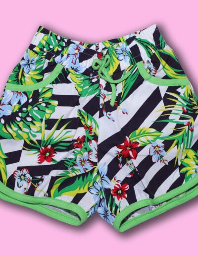 BENAVJI Girl's Cotton Floral Printed Shorts