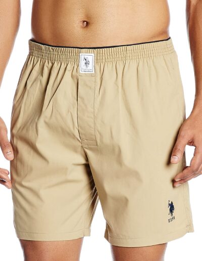 US Polo Association Men's Plain Cotton Boxer